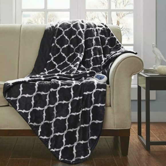 Beautyrest Microlight Reversible Heated Throw - Picture 1 of 6